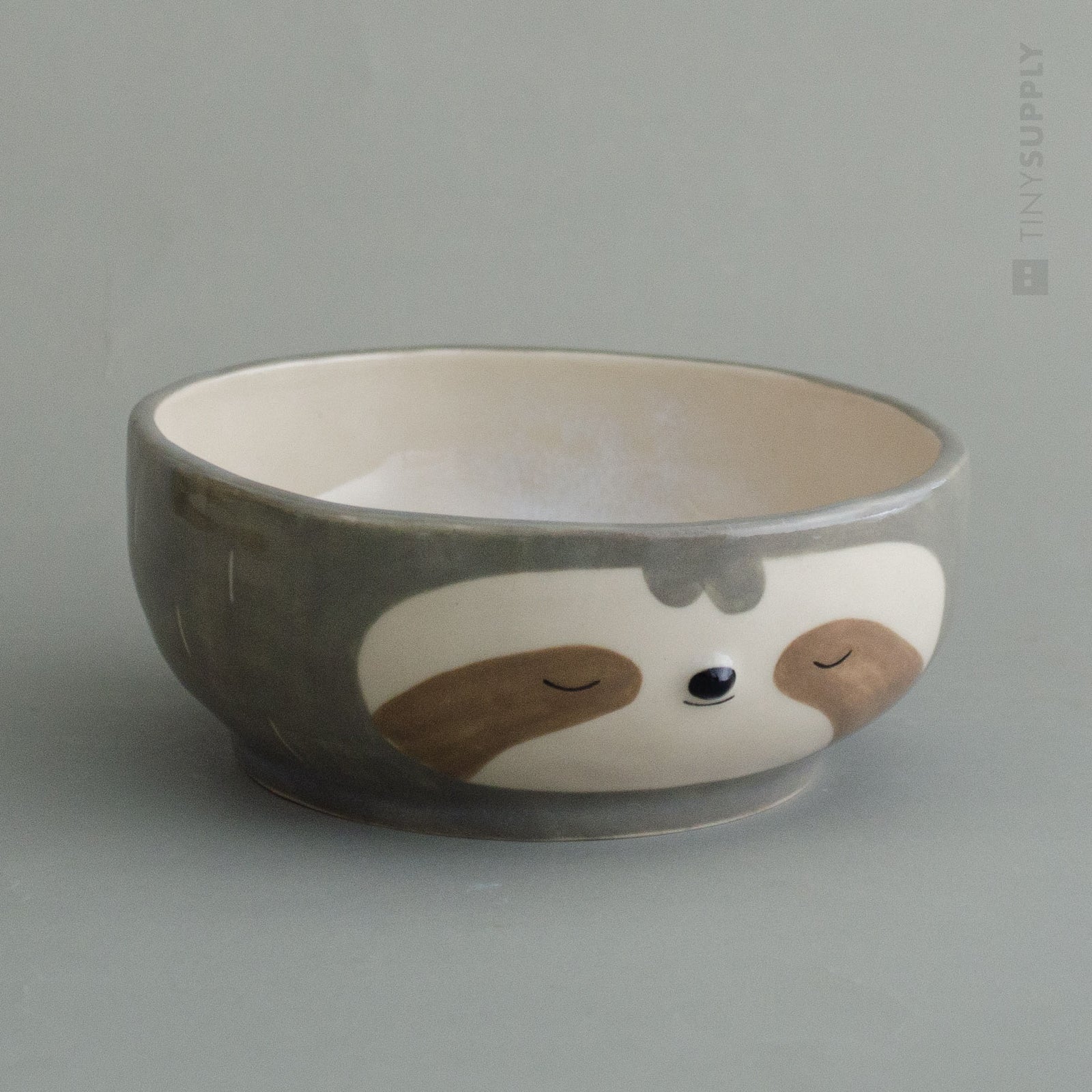 Dark Grey Simple Sloth Bowl