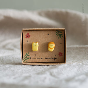 Lion and Lioness Stud Earrings