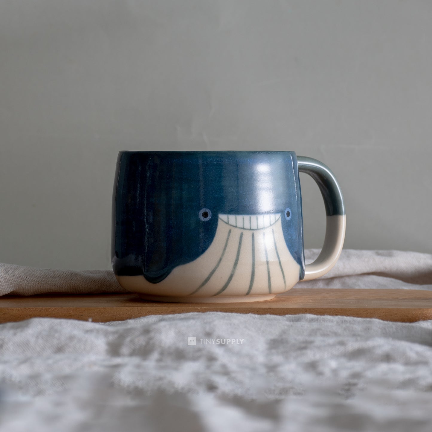 Beaming Blue-eyed Whale Mug